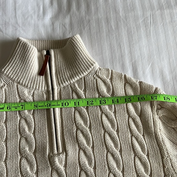 J Crew Cream Cable-Knit Zip Up Sweater - Picture 13 of 17